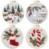 Christmas Embroidery Kit Cross Stitch for Beginners DIY Cross Stitch Kit Embroidery Supplies Embroidery Starter Kit Xmas Decor