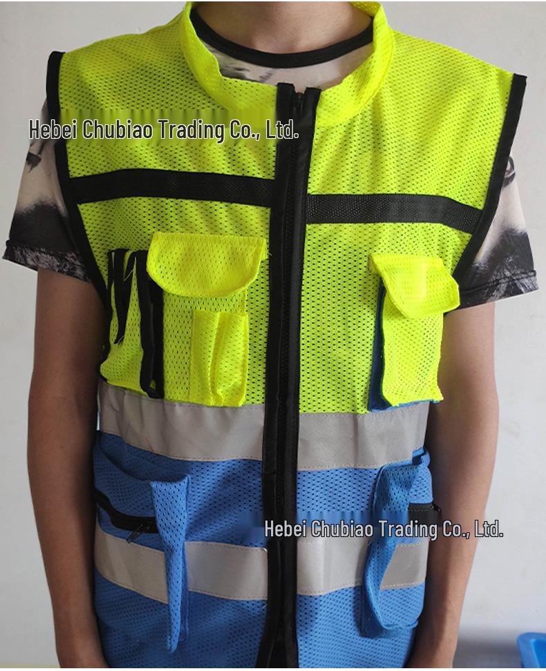 High-Visibility Reflective Mesh Vest for Construction and Night Cycling