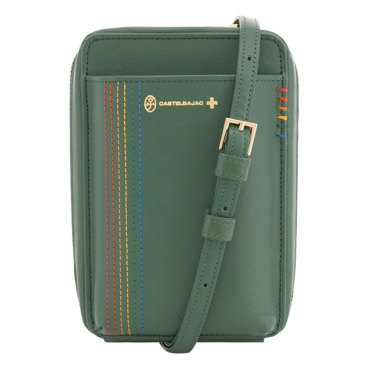 

Накладка на плече для смартфона з натуральної шкіри 027102 Скриня з міні-плечем Pochette для зберігання карток Зелений [Castelbajac] [05]