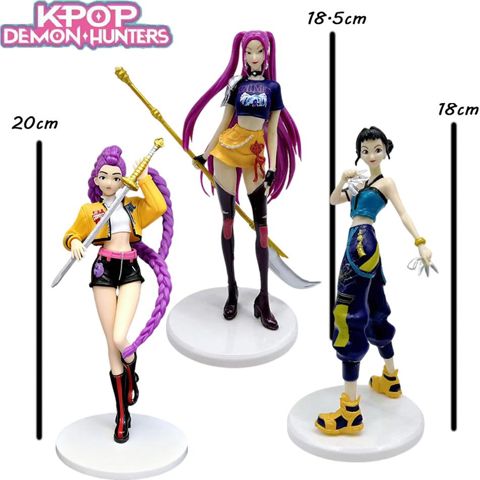 New Kpop Demon Hunters Figure K-Pop Demon Hunters Figures Huntrix Figures Toy Derpys Rumi Mira Zoey Sussy Figurine Ornament