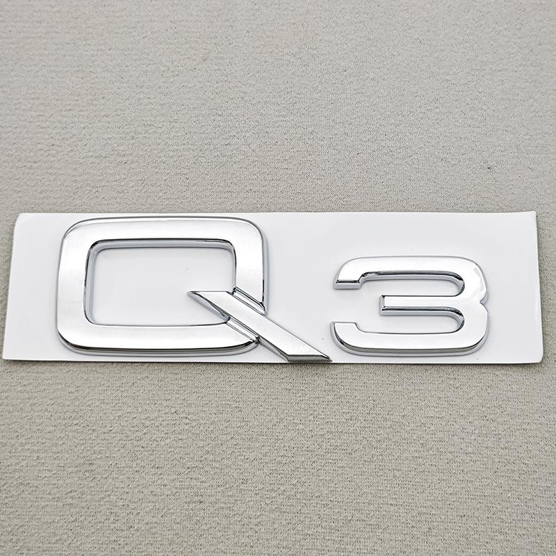 2026 Hot 3D ABS Chrome Black Car Letters Q3 Q5 Logo Rear Trunk Badge Emblem Decals For Audi TFSI Q3 Q5 8U 8R 80A Auto Accessories