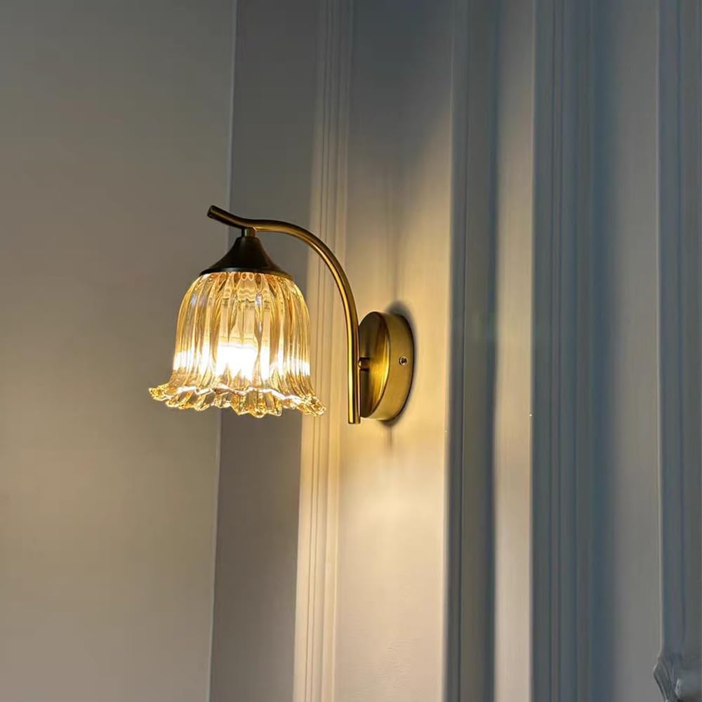 Bracket Lamp LED Stylish Scandinavian Washroom Glass Simple Stairs Antique Bedroom Washroom Electric Dining Interior Entrance Lighting Indirect