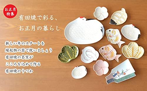 Set of 2 11cm Arita Ware Small Plates, Gold, with Gold Wire, for New Year's Gifts.