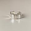 925 Sterling Silver Fold Smooth Surface Adjustable Rings For Women Wedding Engagement Luxury Jewelry Accessories Wholesale