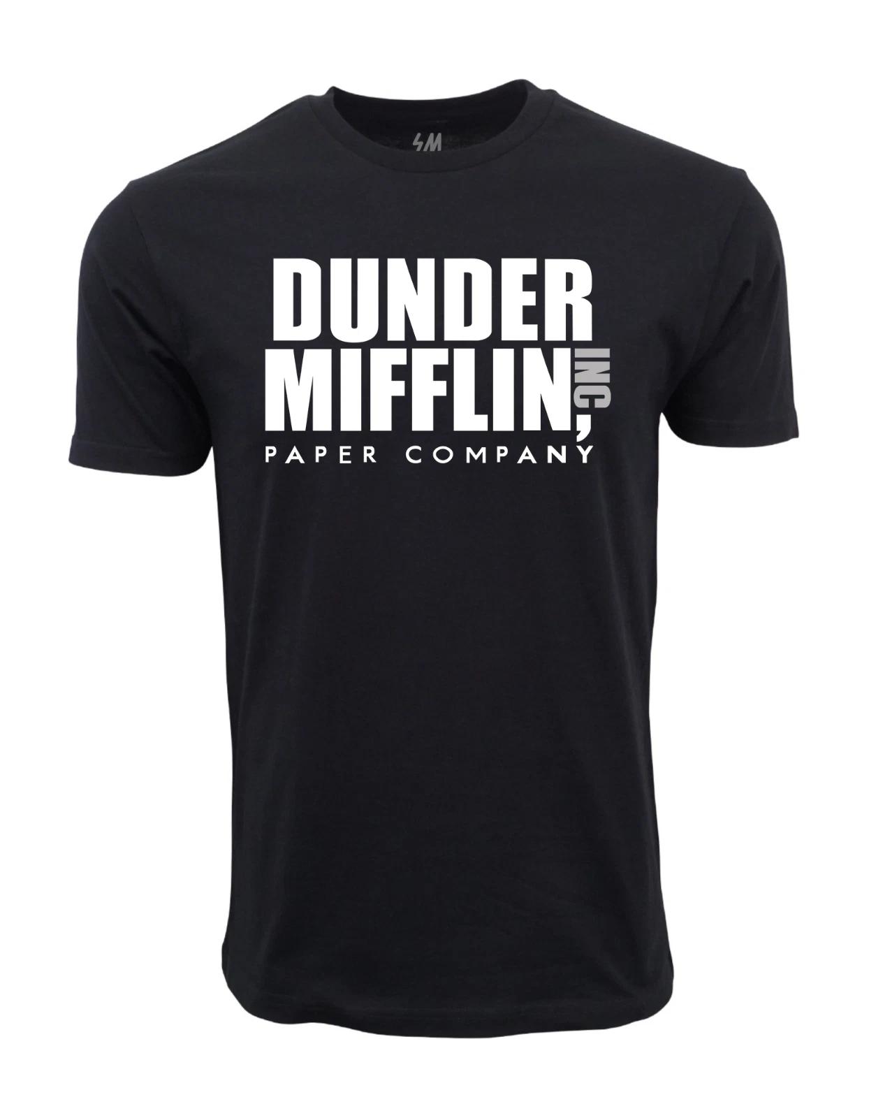 Unisex Adult Casual Graphic Dder Mifflin Paper Company Graphic T sh... S