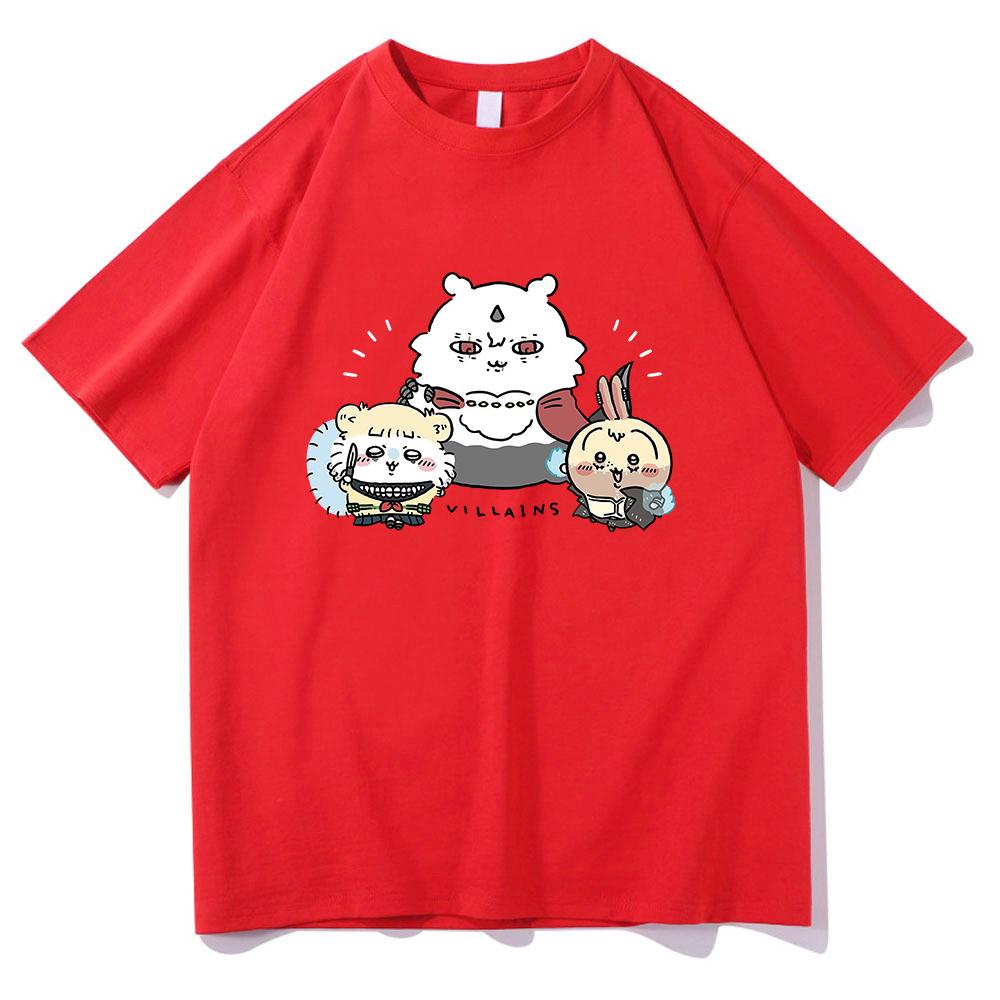 Chiikawa T Shirt Unisex  Harajuku Graphic Funny Kawaii T-Shirt Unisex Japanese Anime Cartoon Casual Cotton Tees Shirts Korea Clothes