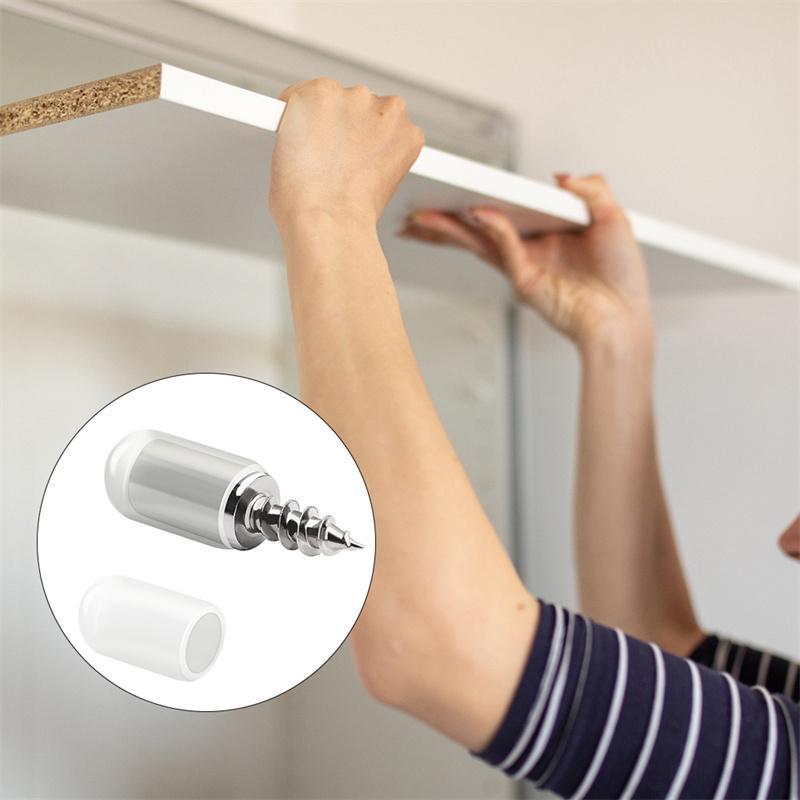 Self Tapping Screw Cabinet Shelf Bracket Laminate Support with Rubber Sleeve Non-Slip Layer Glass Plate Holder Fixed Screw