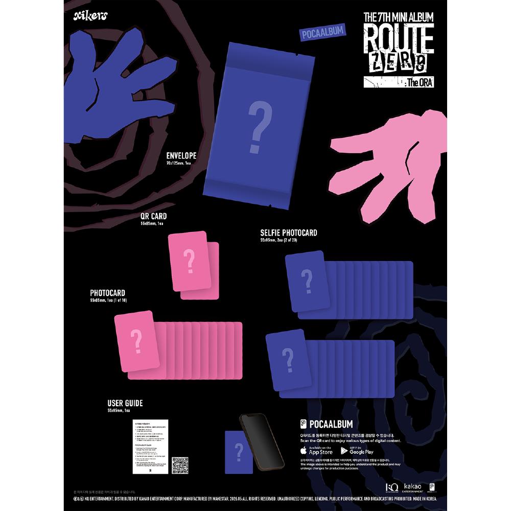Pre-order Xikers 7th Mini Album ROUTE ZERO: The ORA 4 Ver. Full SET & SHOP POB