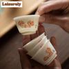 35/40ml Hand Painted Taihu Lake Stone Tea Cup White Porcelain Master Cup Personal Meditation Cup Smelling Cup Kung Fu Tea Set