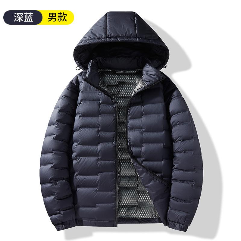 Zimní nová pánská péřová bunda s kapucí, vnitřní grafenová vrstva, outdoorová, lehká a tenká, větruodolná, teplá dámská bunda