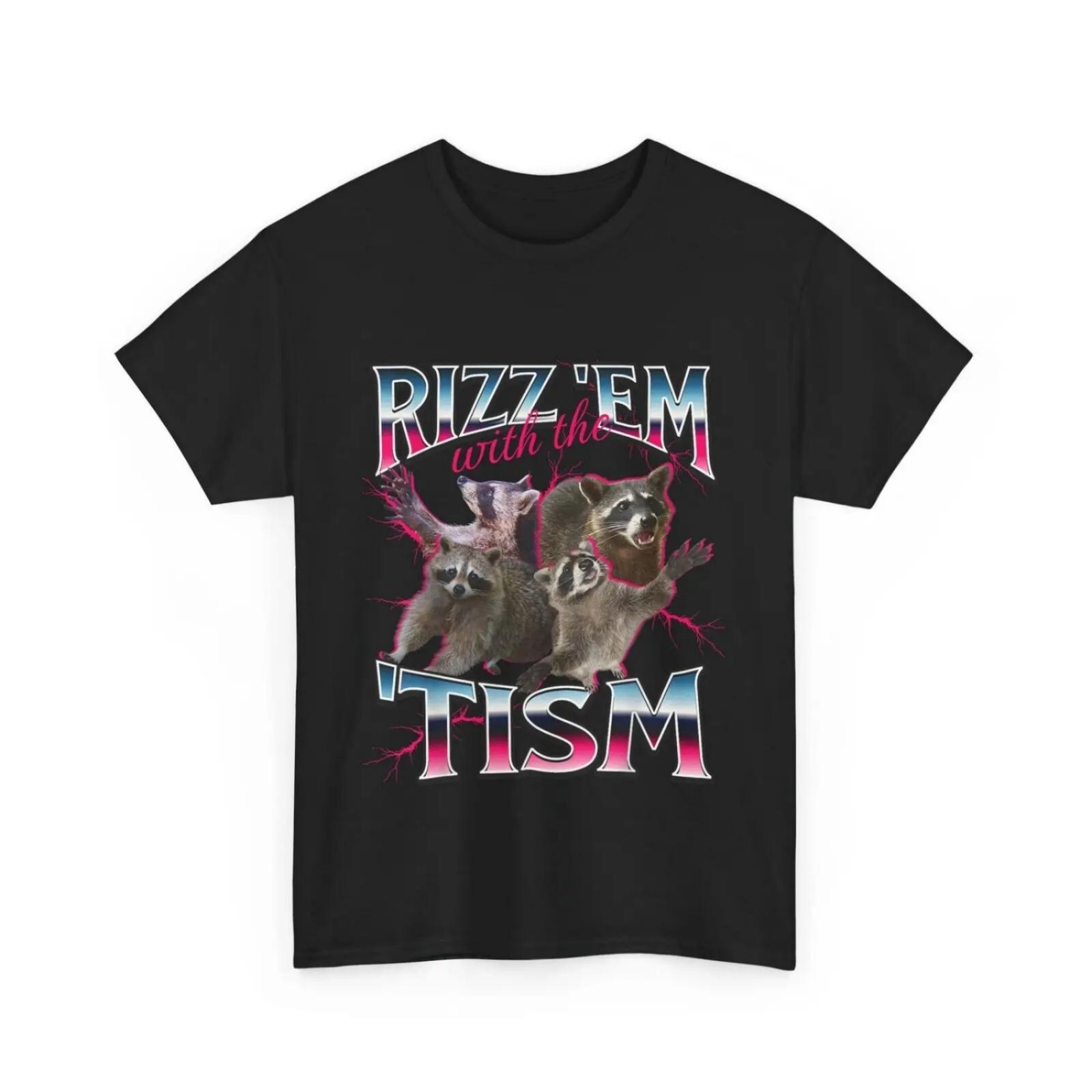 Autism Raccoon T Shirt Rizz Em With The Tism Meme Autistic XXXXXL разноцветный