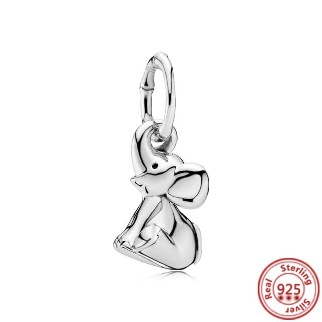 925 Silver Love Collection Beaded Pendant Charm Accessory Bracelet Women 'S Diy Jewelry