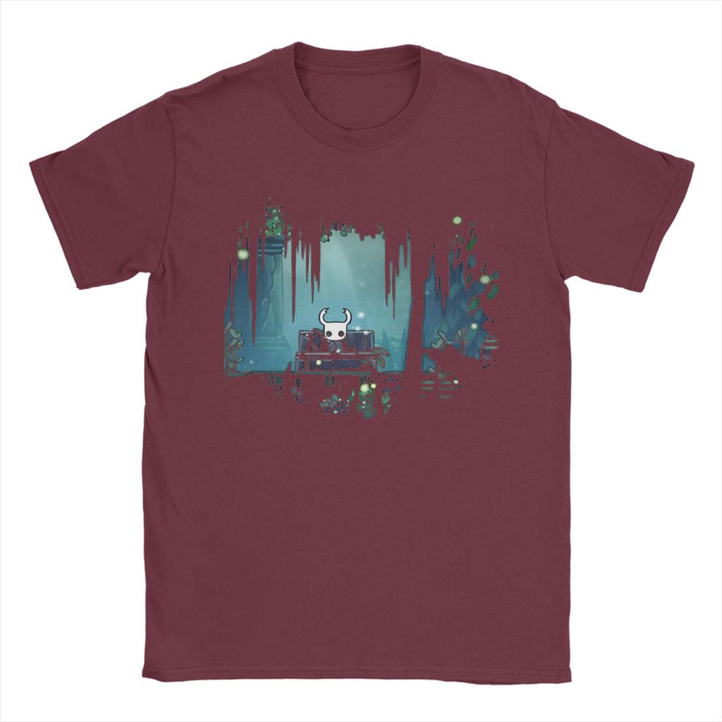 Hollow Green Hollow Knight T-Shirts Humorvolle Reine Baumwoll-Tees Rundhals Kurzarm T-Shirts Grafisch bedruckte Kleidung