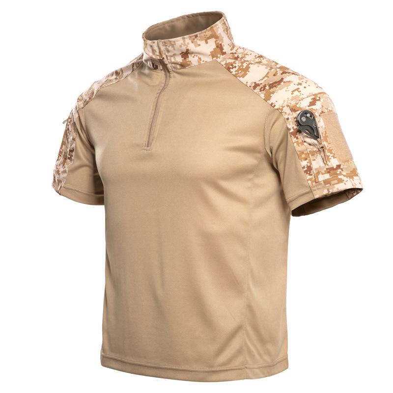 Men s Summer Frog Suit Short Sleeve American Camouflage Outdoor Training Tactical Suit Auto Repair Work Clothes M