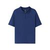 Casual Versatile Breathable UV Resistant Short Sleeve Polo Shirt Men Tops Medieval-Blue L225M037-007D
