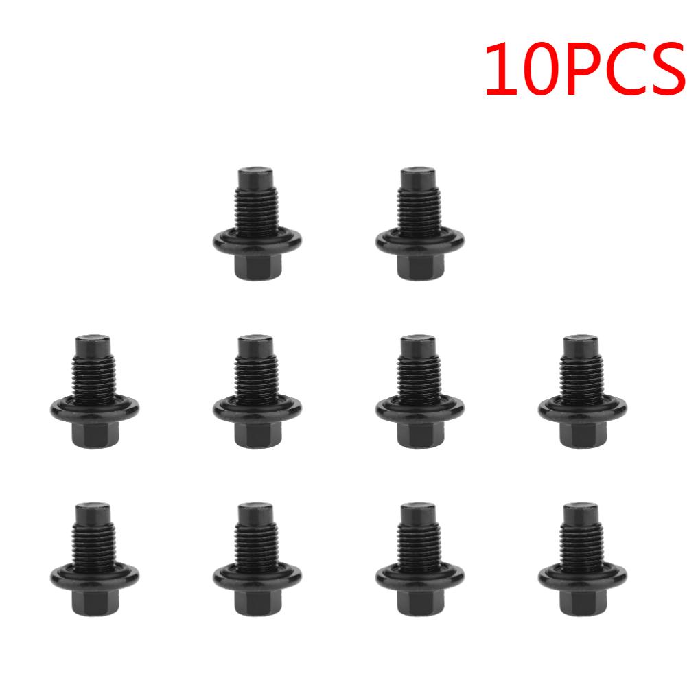 Schwarze Autoölwanne Ablassschraube Ölwanne Schraube Bolzen Passend für Ford C-Max 2007-2013 Cougar 1998-2001 Courier 1996-2002 1E0010404