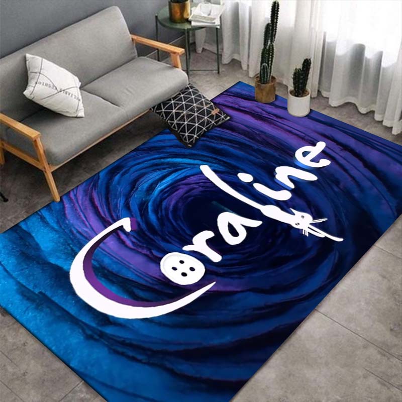Coraline The Movie Print Area Rug, Non-Slip Floor Mat for Horror Fans, Home Decor Gift 40x60cm( 15x23in )