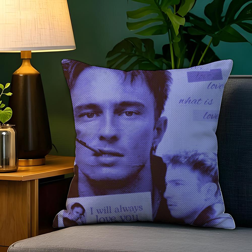 Cool male actor DDrew StarkeyS Pillow Case Natural Linen Pillow Case DoubleSided Decor Sofa Pillowcase Home Decor