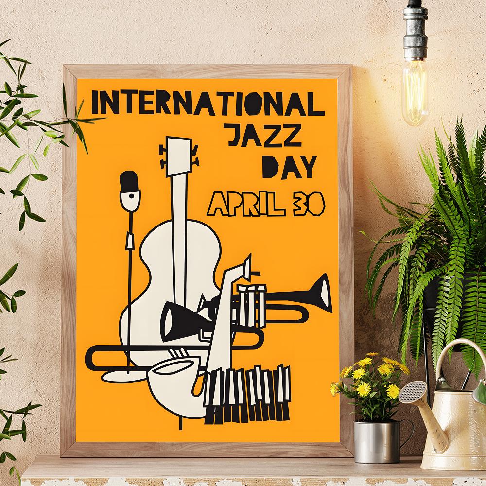 

Винтажный джазовый фестиваль в Париже, Швейцария Реклама 1970-х годов Художественные плакаты Водонепроницаемые бумажные наклейки Эстетика домашнего бара 21*30cm No Frame