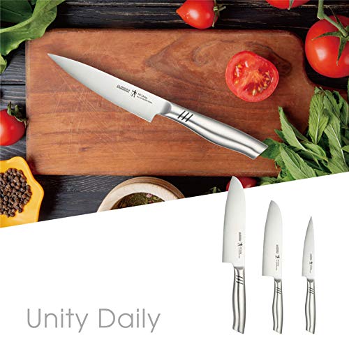 Henckels Knife Set Unity Daily Santoku Knife Petty Knife 2 Piece Set Stainless Steel Gift All Stainless Steel Dishwasher Safe [Authorized Japanese