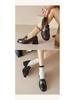 Women's 2025 Vintage Brown Preppy Loafers - Slip-On Coin Round Toe Leather Shoes with Kitten Heel