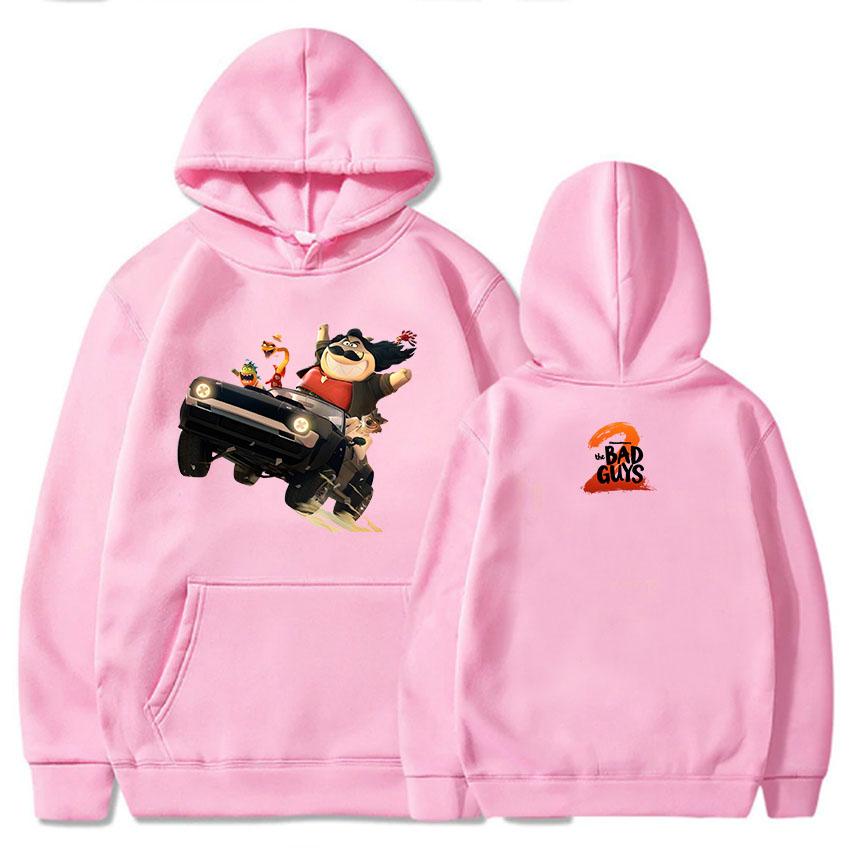 The Bad Guys 2 Hoodies Long Sleeve Hooded Sweatshirts Fleece Casual Women Pullovers Unisex Streetwear 2025 Movie Print Top