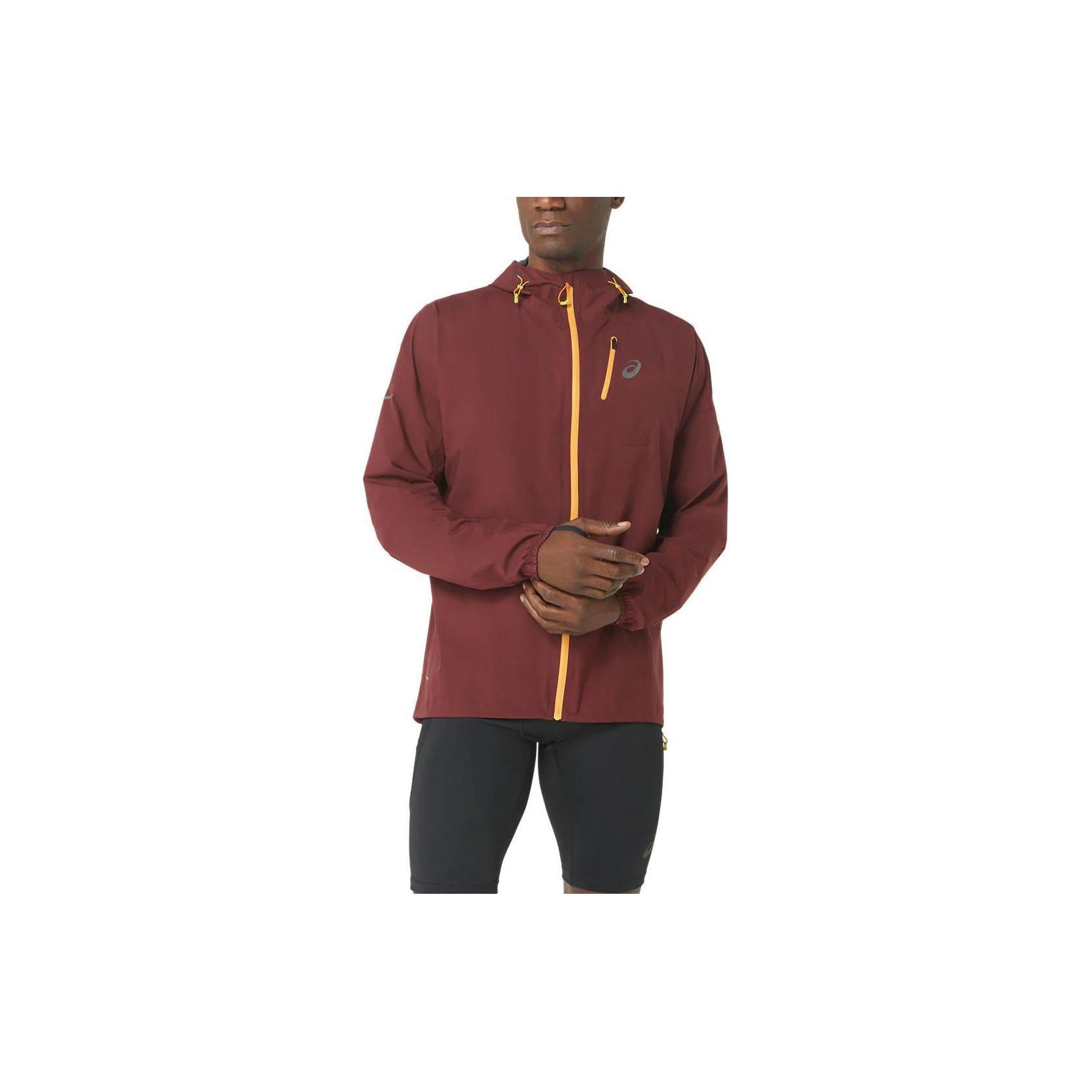 

Asics Solid Color Zip-Up Hooded Long Sleeve Jacket Men jackets Red 2011C259-600 XXL