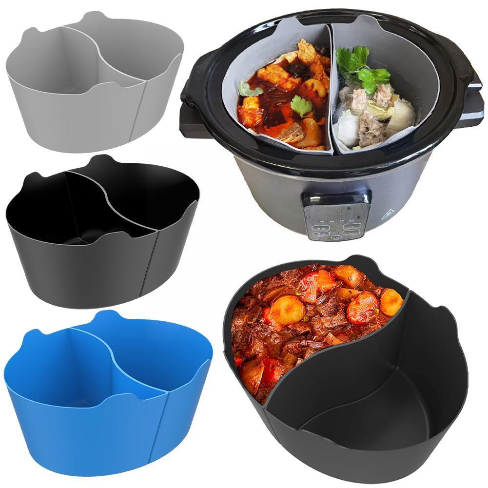 

Силиконовые вкладыши для медленноварки, разделитель для медленноварки, силиконовая вставка для мультиварки, многоразовая и герметичная подкладка для приготовления пищи для 6 X2V0
