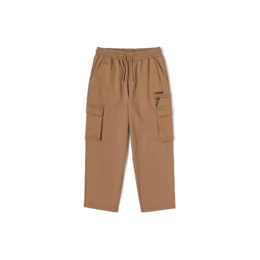 Vans Year Of The Dragon Collection SS24 Solid Color Drawstring Pocket Casual Pants Unisex Pants Brown VN000GPAYJ2