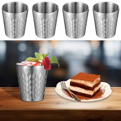 300ML Insulated Stainless Steel Cup Pint Glasses for Beer Wine Coffee Metal Cup Drinking Glasses for Travel Camping Party Use