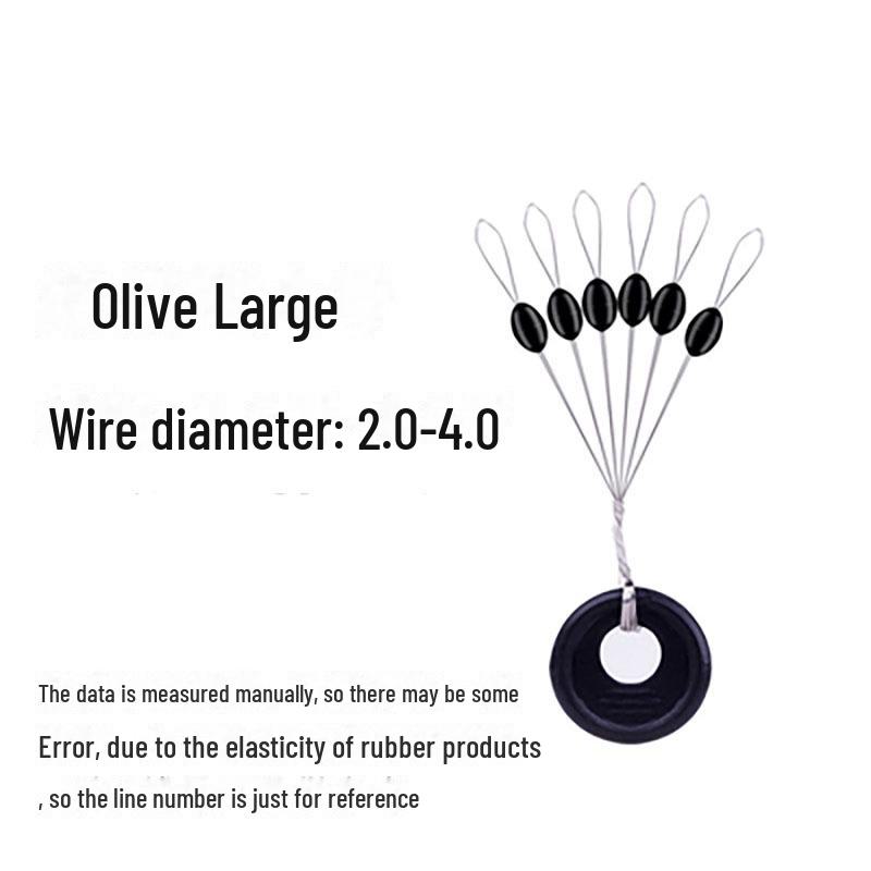 

100 комплектов платформ для рыбалки Space Beans - оливкового цвета, прямая колонна, силиконовая резина