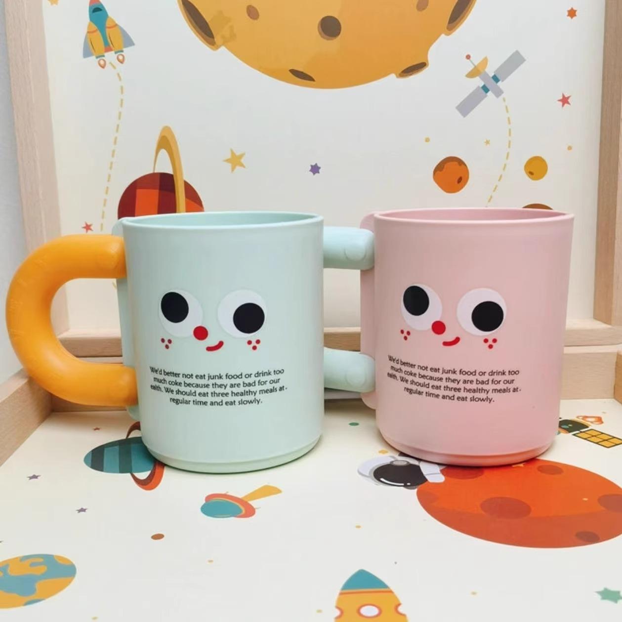 

Tooth Brushing Cups Cartoon Cups Mouthwash Cups Household Plastic Tooth Cups Washbasin Cups синій