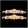 8Pcs 20 X 5Cm Wood Carved Long Onlay Applique Unpainted Rose Flower Door Home Decor European Style