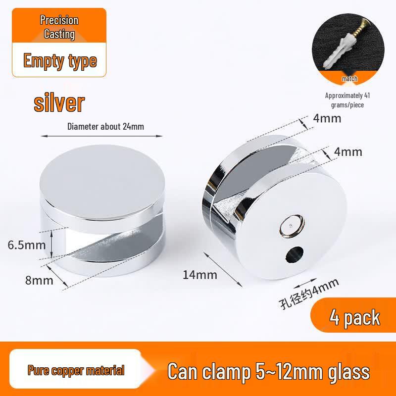 

No-Drill Adjustable Glass Mirror Clamp