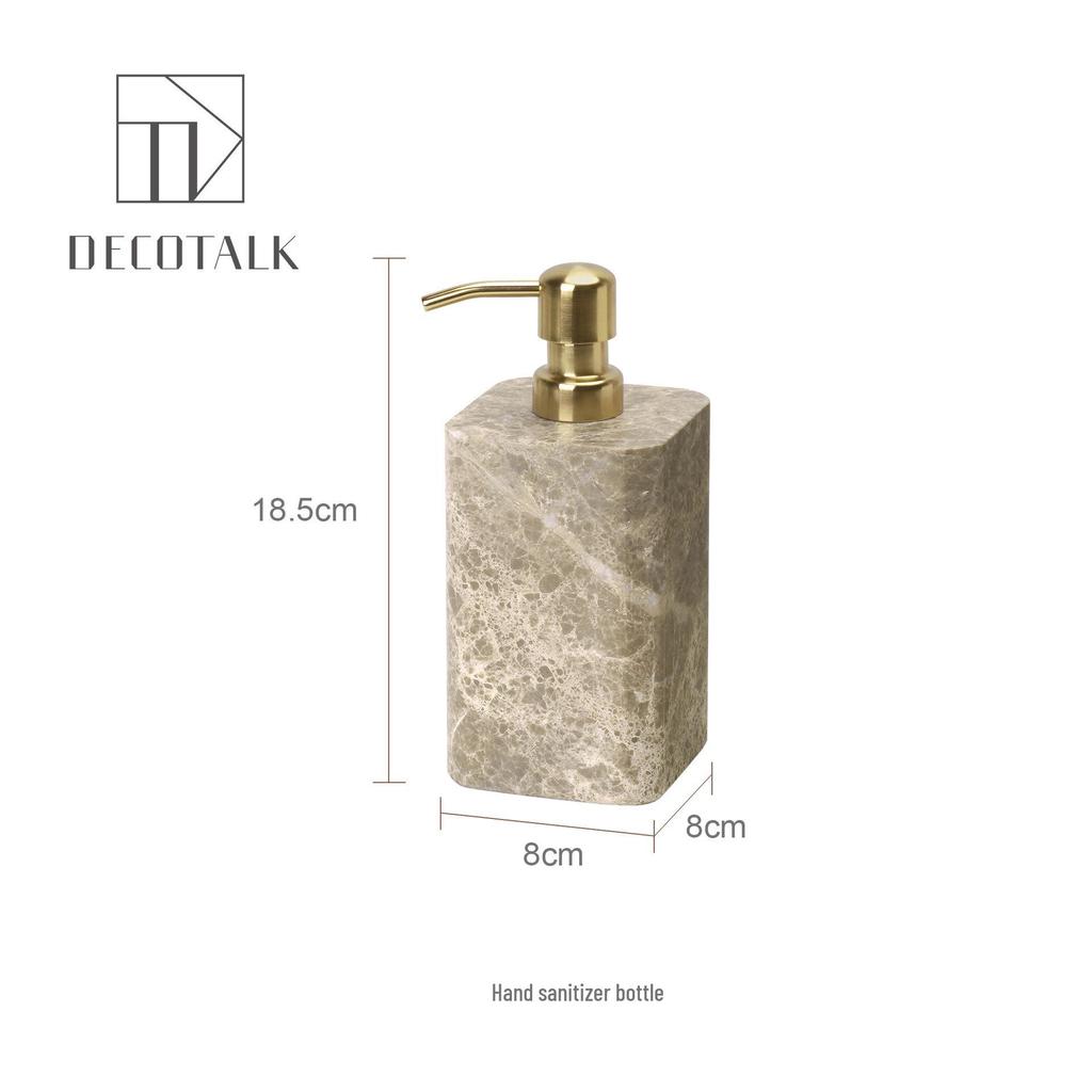 DecoTalk Wabi-Sabi Marble Bathroom Set: Matte Washbasin, Aroma Diffuser, Tissue Box