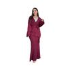 2025 Autumn V-Neck Tie-Up Knitted Bodycon Wool Dress for Women