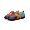 New Flat Women's Shoes Genuine Leather Casual Color-blocking Women's Singles Shoes Middle Mother's Shoes Large Size Shoes