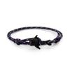 Fashion Nylon Bracelets For Men Women Couple Gifts Wrap Braided Wristband Male Bracelet Rope Alloy Hook Anchor Bangle