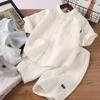 Classic Boys' Linen Suit - Summer Short Sleeve Shirt & Shorts Set, Breathable Two-Piece for Children