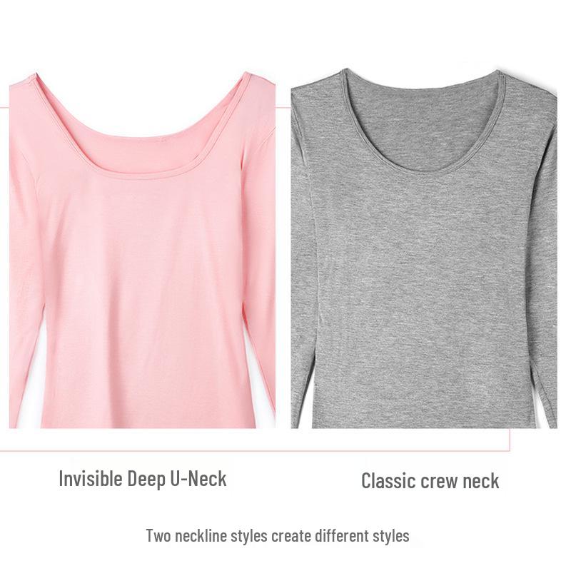 Women's Autumn Cotton Slim Fit Base Layer Set - Top and Pants