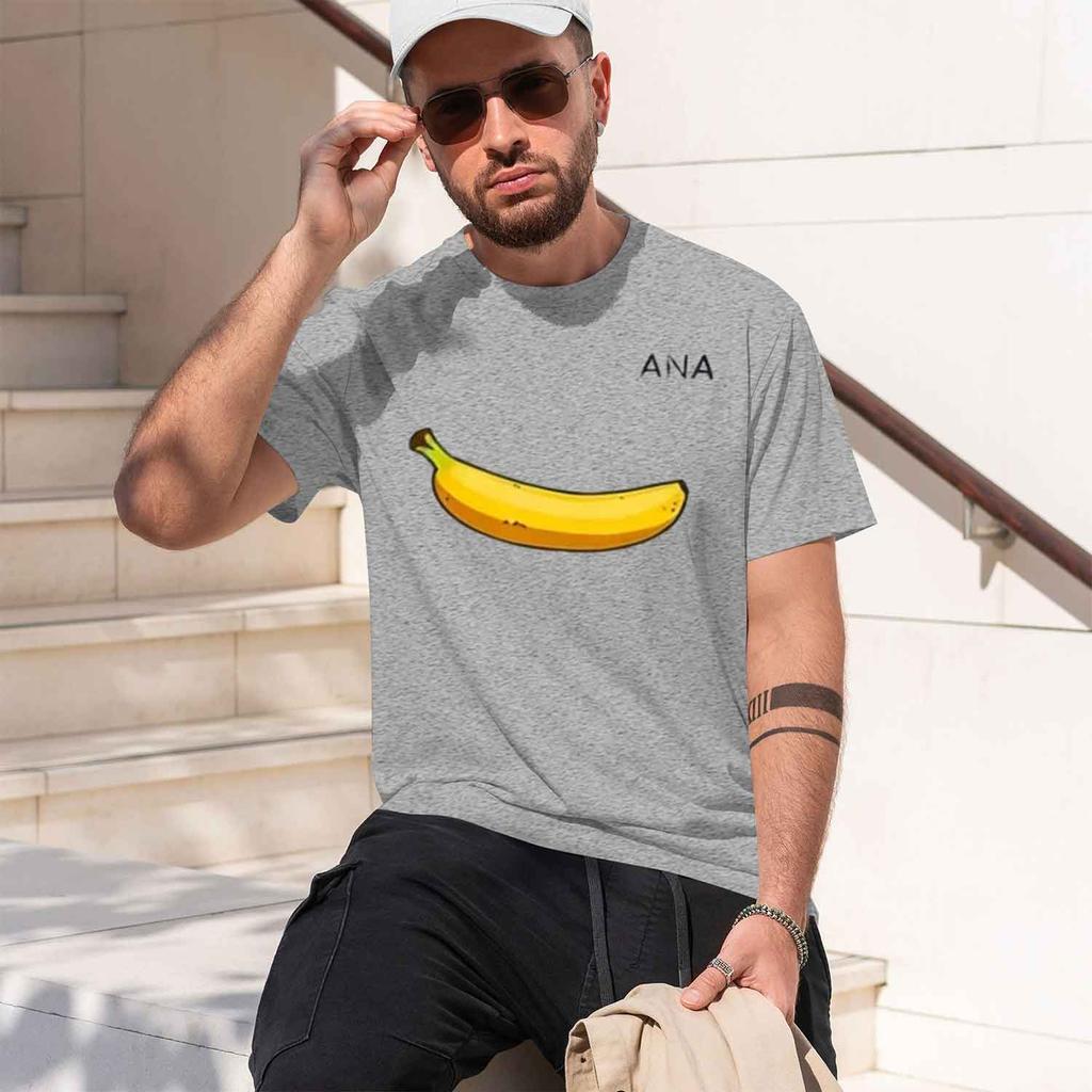 Summer Unisex Tshirt Blend Funny Banana Printing Loose Oneck Unisex Short Sleeve Casual For Unisex Tshirt Tee New Model