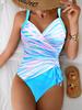 2025 Sexy Tight Drawstring One-Piece Bikini - New European & American Hot Spring Swimwear
