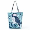 Owl Printed Handbag, Practical Versatile Large-Capacity Women'S Bag, Portable Shopping Bag