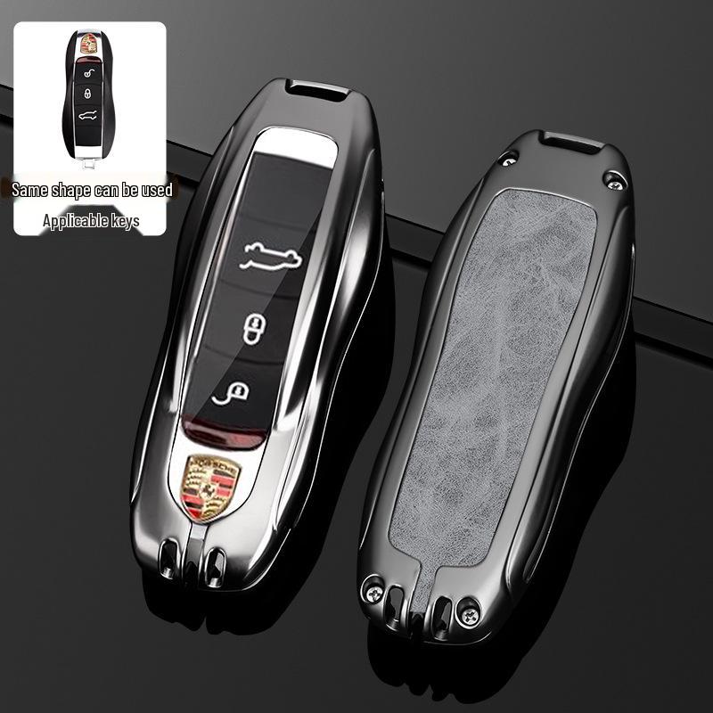 Porsche Macan, Cayenne, Panamera, 718/911 Full Wrap Key Shell Case & Chain