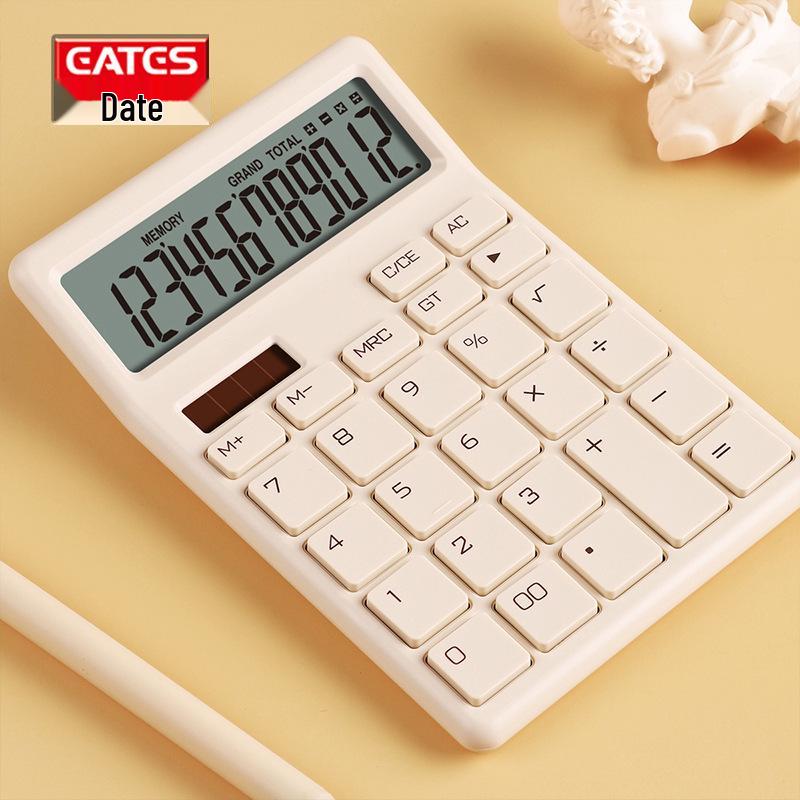 

EATES Solar Calculator: Stylish, Portable & Ideal for Students and Office Use коричневый