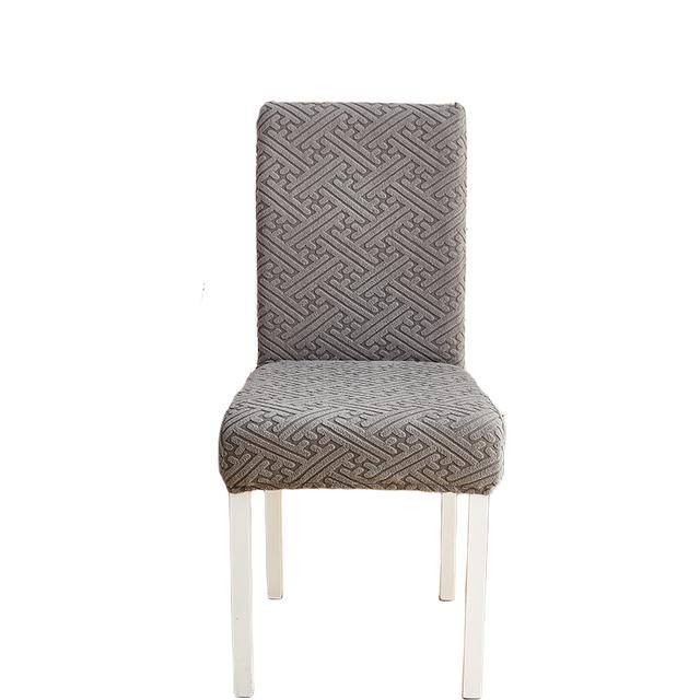 Dining Room Chair Covers Stretch Woven Jacquard Thick Plush 5 Styles String Pattern Chair Slipcovers Super Secure Chair Guard