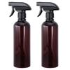 1/2Pcs Amber Refillable Empty Bottle 500ml Trigger Sprayer Mist Stream  Home Garden Plant Kitchen