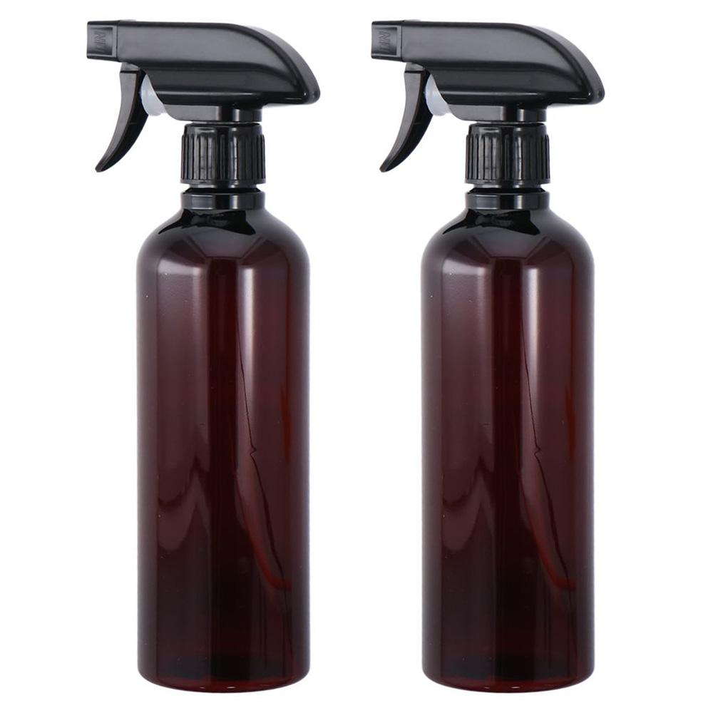 1/2Pcs Amber Refillable Empty Bottle 500ml Trigger Sprayer Mist Stream Home Garden Plant Kitchen