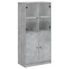 VidaXL Buffet haut avec portes gris béton 68x37x142 cm bois ingénierie, armoire latérale, armoire de rangement haute, 3295867