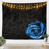 Black And White Cat Tapestry,Red Rose Floral Wall Hanging Art For Kids Girls Women Teens Bedroom Decor,3D Animals Plants Wall